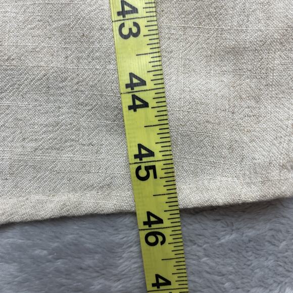 Anysize Lantern Dress Womens S Beige Linen Blend 3/4 Sleeve Pockets Lagenlook - Picture 9 of 9